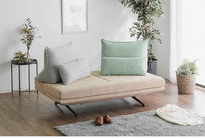 アイランドソファ 2人掛けソファ ソファ単品 幅160cm モコモコ ゆったり ダークグレー ベージュ 座り心地 くつろぎ ふかふか 木脚 おしゃれ コンパクト 北欧 家具 インテリア モダン フェミニン(代引不可)