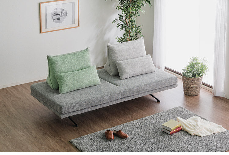 アイランドソファ 2人掛けソファ ソファ単品 幅160cm モコモコ ゆったり ダークグレー ベージュ 座り心地 くつろぎ ふかふか 木脚 おしゃれ コンパクト 北欧 家具 インテリア モダン フェミニン(代引不可)