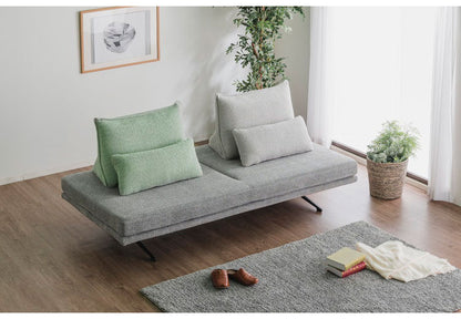 アイランドソファ 二人掛け ソファセット 背・クッション 2個セット ブークレ カウチソファ ソファ リビング 北欧風 フェミニン かわいい おしゃれ 高級感(代引不可)