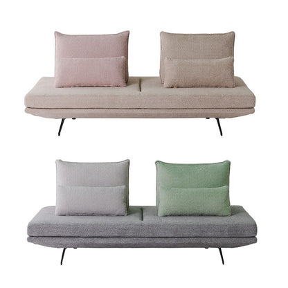 アイランドソファ 二人掛け ソファセット 背・クッション 2個セット ブークレ カウチソファ ソファ リビング 北欧風 フェミニン かわいい おしゃれ 高級感(代引不可)