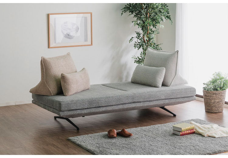 アイランドソファ 二人掛け ソファセット 背・クッション 2個セット ブークレ カウチソファ ソファ リビング 北欧風 フェミニン かわいい おしゃれ 高級感(代引不可)