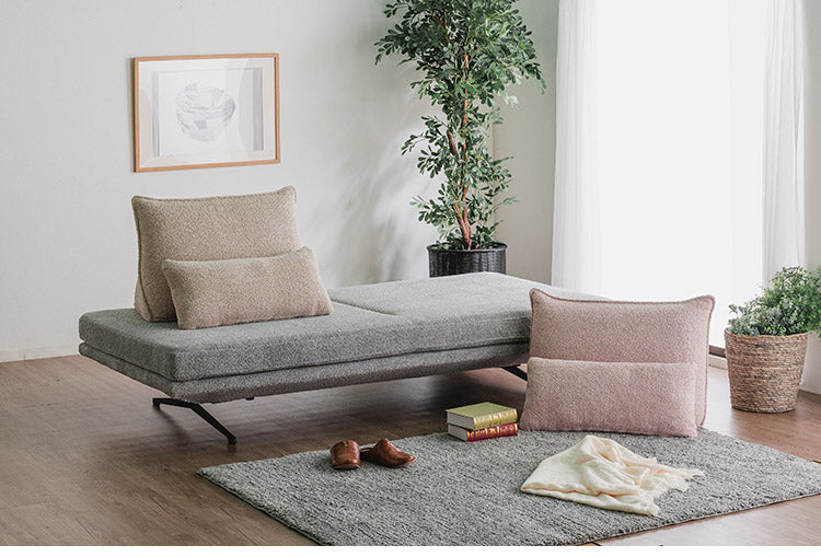 ソファベッド 3人掛けソファ ソファ単品 幅202cm モコモコ ゆったり ダークグレー ベージュ 座り心地 くつろぎ ふかふか 木脚 おしゃれ コンパクト 北欧 家具 インテリア モダン フェミニン(代引不可)