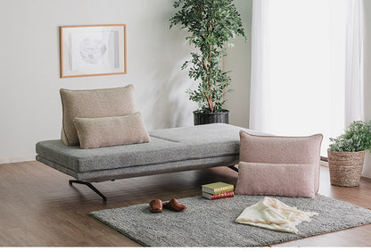 ソファベッド 3人掛けソファ ソファ単品 幅202cm モコモコ ゆったり ダークグレー ベージュ 座り心地 くつろぎ ふかふか 木脚 おしゃれ コンパクト 北欧 家具 インテリア モダン フェミニン(代引不可)