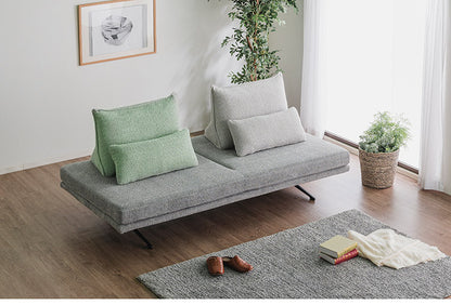 ソファベッド 3人掛けソファ ソファ単品 幅202cm モコモコ ゆったり ダークグレー ベージュ 座り心地 くつろぎ ふかふか 木脚 おしゃれ コンパクト 北欧 家具 インテリア モダン フェミニン(代引不可)