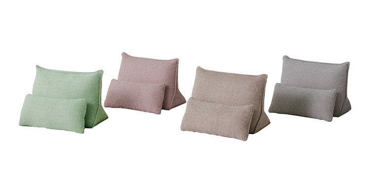 背クッションセット 単品 背もたれ幅73cm クッション幅66cm ライトグレー ベージュ ピンク ライトグリーン モコモコ ゆったり くつろぎ ふかふか おしゃれ コンパクト 北欧(代引不可)
