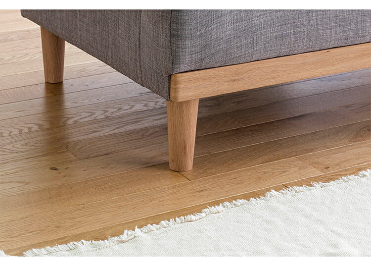 コンパクトソファ 2P 2人掛け 幅116cm 奥行71cm 天然木 ファブリック おしゃれ 北欧 肘置き 肘付き 2.5人掛け ローソファー 新生活 一人暮らし フロアソファ ソファー(代引不可)