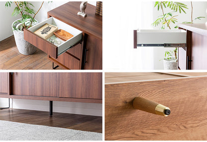 サイドボード 幅150cm リビング収納 テレビ台 ローボード 棚 テレビラック TV台 TVボード パソコン台 AVボード インテリア 収納 収納家具 リビングボード 木目調 高級感(代引不可)