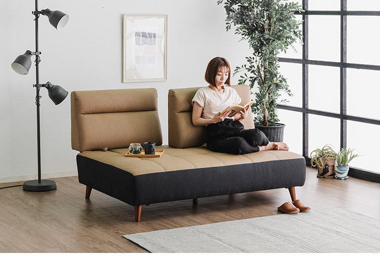 カウチソファ 2人掛けソファ 幅155cm 奥深 ゆったり ブラウン カーム 背もたれ着脱式 くつろぎ ハイバック スライド式 ロータイプ可 脚13cm おしゃれ コンパクト 北欧 家具 インテリア モダン(代引不可)
