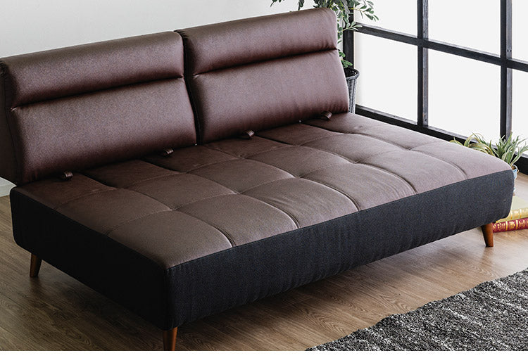 カウチソファ 2人掛けソファ 幅155cm 奥深 ゆったり ブラウン カーム 背もたれ着脱式 くつろぎ ハイバック スライド式 ロータイプ可 脚13cm おしゃれ コンパクト 北欧 家具 インテリア モダン(代引不可)