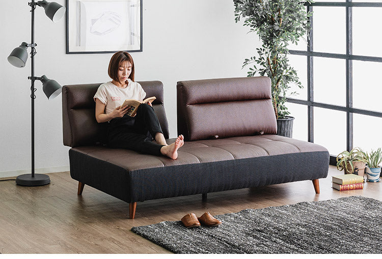 カウチソファ 3人掛けソファ 幅180cm 奥深 ゆったり ブラウン カーム 背もたれ着脱式 くつろぎ ハイバック スライド式 ロータイプ可 脚13cm おしゃれ コンパクト 北欧 家具 インテリア モダン(代引不可)