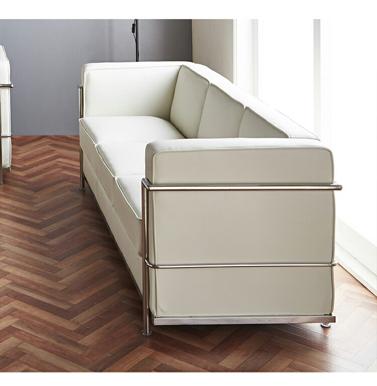 ソファ 3人掛け 3P 単品 幅181cm 奥行70cm 合皮レザー スチール 一人掛け おしゃれ 北欧 高級感 モダン コンパクト 新生活 一人暮らし ソファー カフェ風 ローソファ(代引不可)