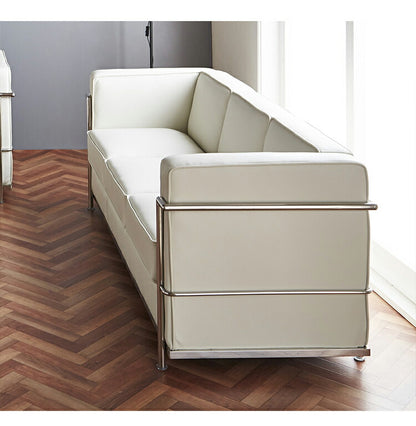 ソファ 3人掛け 3P 単品 幅181cm 奥行70cm 合皮レザー スチール 一人掛け おしゃれ 北欧 高級感 モダン コンパクト 新生活 一人暮らし ソファー カフェ風 ローソファ(代引不可)