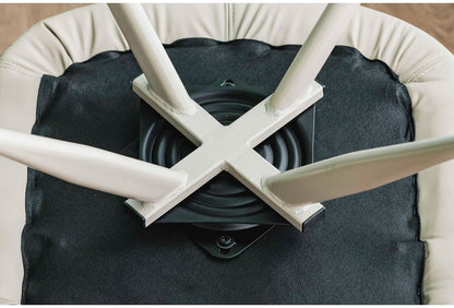 ダイニングチェア 回転式 椅子 チェア おしゃれ 食卓椅子 イス 単品 オートリターン 北欧 モダン シンプル エレガント 高級感 肘付き ダイニングチェアー いす 布地 ファブリック 合成皮革 PUレザー(代引不可)