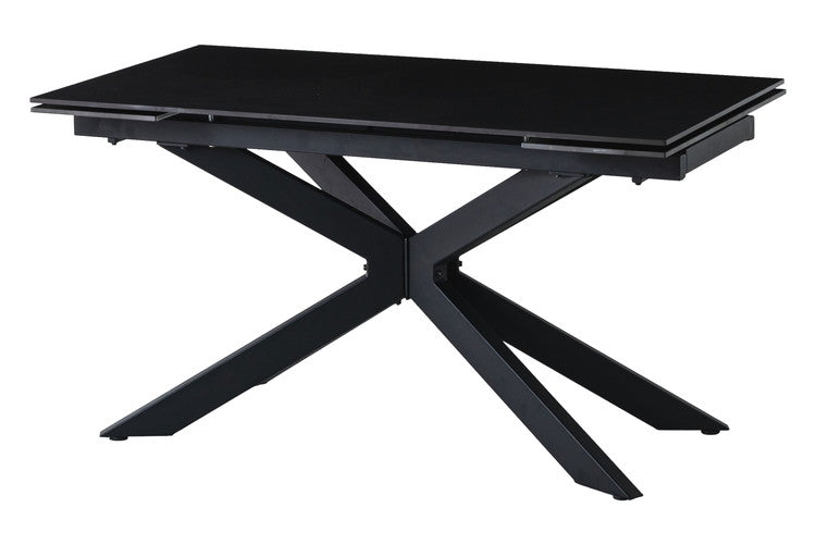 伸長式 ダイニングテーブル セラミック エクステンション 幅160~220×奥行90×高さ72cm 4人掛け 北欧 おしゃれ 単品 ダイニングテーブル 食卓 グレー ブラック モダン リビング 伸縮 伸ばせる(代引不可)