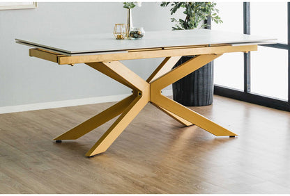 伸長式 ダイニングテーブル セラミック エクステンション 幅160~240×奥行90×高さ72cm 4人掛け 北欧 おしゃれ 単品 ダイニングテーブル 食卓 グレー ブラック モダン リビング 伸縮 伸ばせる(代引不可)