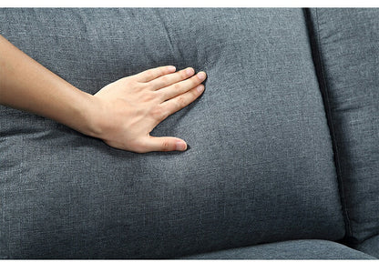 カウチソファ 3P 3人掛け 幅186cm 奥行78cm オットマン クッション2個付き ファブリック おしゃれ 北欧 ヘッドレスト リビングソファ フロアソファ ソファー ソファ(代引不可)