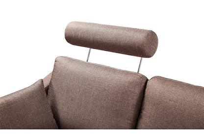 カウチソファ 3P 3人掛け 幅186cm 奥行78cm オットマン クッション2個付き ファブリック おしゃれ 北欧 ヘッドレスト リビングソファ フロアソファ ソファー ソファ(代引不可)