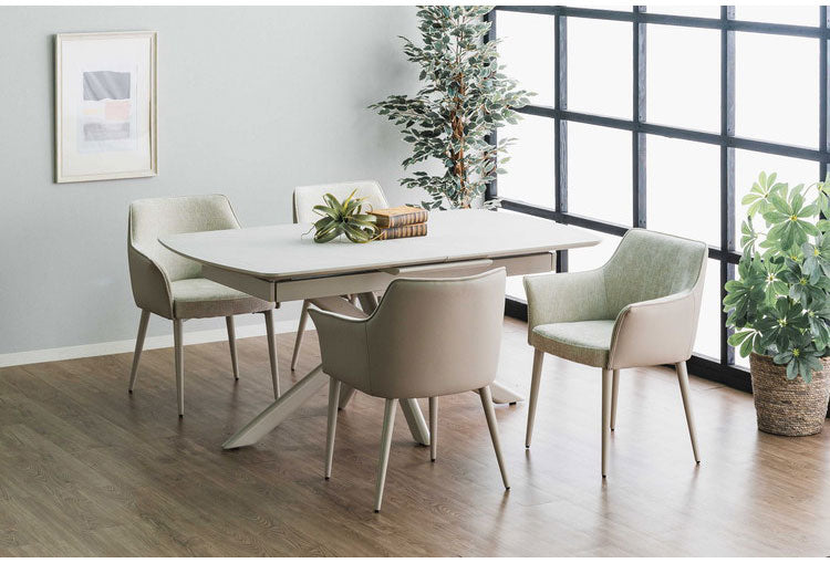 伸長式 ダイニングテーブル セラミック 高圧メラミン エクステンション 幅160~220×奥行90×高さ72cm 4人掛け 北欧 おしゃれ 単品 ダイニングテーブル 食卓 グレー ブラック モダン リビング(代引不可)