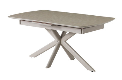 伸長式 ダイニングテーブル セラミック 高圧メラミン エクステンション 幅160~220×奥行90×高さ72cm 4人掛け 北欧 おしゃれ 単品 ダイニングテーブル 食卓 グレー ブラック モダン リビング(代引不可)