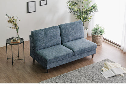 カウチソファ 2人掛けソファ 幅140cm ソファ ブークレ生地 肌触り 高級感 ゆったり 座り心地 くつろぎ ふかふか インテリア 北欧 木脚 おしゃれ ブルー ライトグレー タオルのような生地(代引不可)