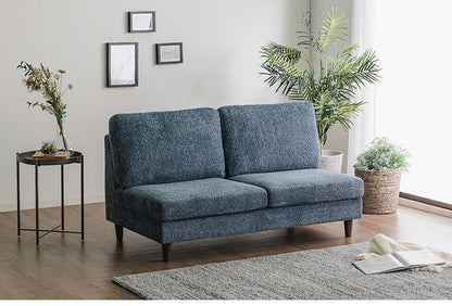 カウチソファ 3人掛けソファ 幅170cm ソファ ブークレ生地 肌触り 高級感 ゆったり 座り心地 くつろぎ ふかふか インテリア 北欧 木脚 おしゃれ ブルー ライトグレー タオルのような生地(代引不可)