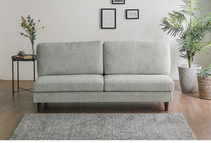 カウチソファ 3人掛けソファ 幅170cm ソファ ブークレ生地 肌触り 高級感 ゆったり 座り心地 くつろぎ ふかふか インテリア 北欧 木脚 おしゃれ ブルー ライトグレー タオルのような生地(代引不可)