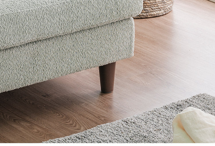 カウチソファ 3人掛けソファ 幅170cm ソファ ブークレ生地 肌触り 高級感 ゆったり 座り心地 くつろぎ ふかふか インテリア 北欧 木脚 おしゃれ ブルー ライトグレー タオルのような生地(代引不可)