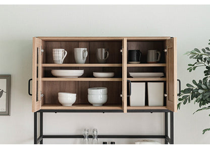 食器棚 ゴミ箱上収納 幅94cm 奥行40cm おしゃれ 北欧 スチール 収納棚 ラック キッチンボード キッチン収納 レンジ台 オープン収納 キッチンキャビネット 新生活 一人暮らし(代引不可)