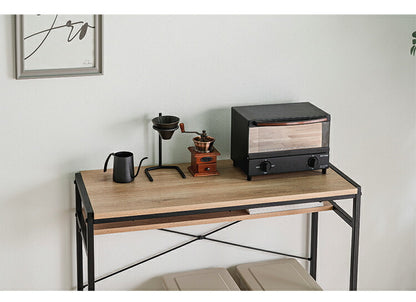 キッチンカウンター ゴミ箱上収納 幅93.5cm 奥行39.7cm おしゃれ 北欧 オープン収納 キッチンラック 作業台 レンジ台 カウンター 新生活 一人暮らし(代引不可)