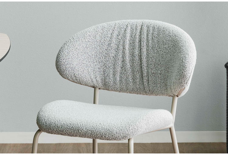 ダイニングチェア デスクチェア リビングチェア ブークレー ファブリック シェル チェアー 椅子 イス 食卓 デザイナーズ家具 一人暮らし ワンルーム 2人暮らし オフィス テレワーク おしゃれ 単品(代引不可)