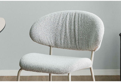 ダイニングチェア デスクチェア リビングチェア ブークレー ファブリック シェル チェアー 椅子 イス 食卓 デザイナーズ家具 一人暮らし ワンルーム 2人暮らし オフィス テレワーク おしゃれ 単品(代引不可)