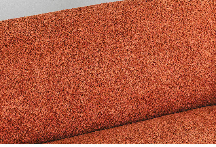 カウチソファ 2人掛けソファ 幅129cm モコモコ ゆったり ブラウン ピンク ベージュ 座り心地 くつろぎ ふかふか 木脚 おしゃれ コンパクト 北欧 家具 インテリア モダン(代引不可)