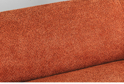 カウチソファ 2人掛けソファ 幅129cm モコモコ ゆったり ブラウン ピンク ベージュ 座り心地 くつろぎ ふかふか 木脚 おしゃれ コンパクト 北欧 家具 インテリア モダン(代引不可)