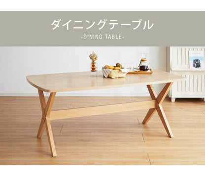 ダイニングセット 4人掛け ベンチ ダイニングテーブルセット ロータイプ 低め 幅160 高さ65.5 広々座面 ナチュラル ファブリック ビーチ突板 木製 おしゃれ 北欧(代引不可)