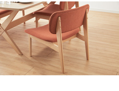 ダイニングセット 4人掛け チェア ダイニングテーブルセット ロータイプ 低め 幅160 高さ65.5 広々座面 ナチュラル ファブリック ビーチ突板 木製 おしゃれ 北欧(代引不可)