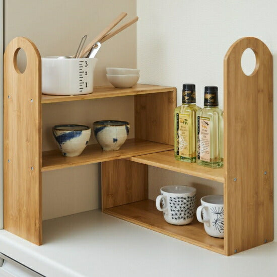 竹製 キッチン マルチ スパイスラック キッチンラック 組み換え自由 おしゃれ オシャレ(代引不可)