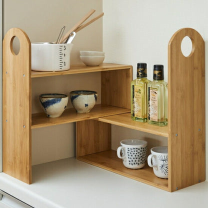 竹製 キッチン マルチ スパイスラック キッチンラック 組み換え自由 おしゃれ オシャレ(代引不可)