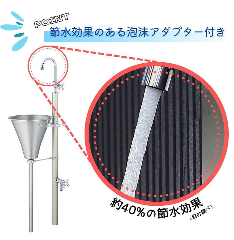 ガーデンシンク フィーノII 2口 左右仕様 ステンレス アルミ 日本製 キッチン おしゃれ キャンプ バーベキュー 屋外用 レジャー コンパクト 水回り用品 DIY ガーデン ガーデニング(代引不可)