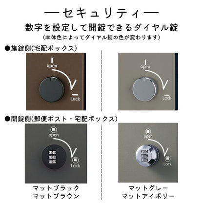 コルディア 120ライト 後出し 右開き 左開き 宅配ボックス 日本製 ダイアル錠 ポスト マット シンプル おしゃれ かわいい 北欧 モダン 宅配箱 一戸建て 新生活(代引不可)