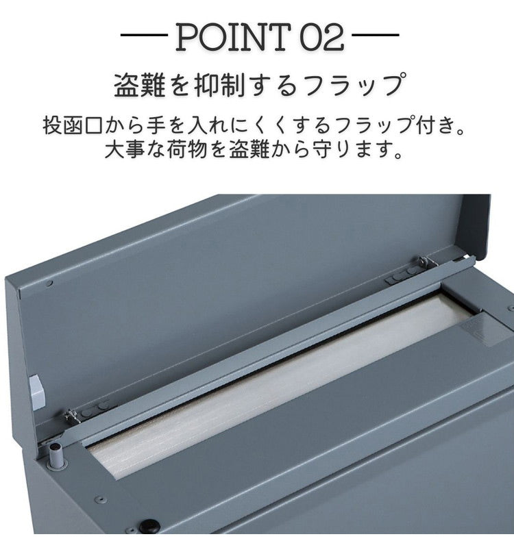 郵便ポスト テラII 上入れ 前出し 右開き/ 左開き/ 壁付け 郵便受け 鍵付き 日本製 ダイヤル錠 おしゃれ 北欧 壁付けポスト メールボックス 家庭用 一戸建て用 壁掛け(代引不可)