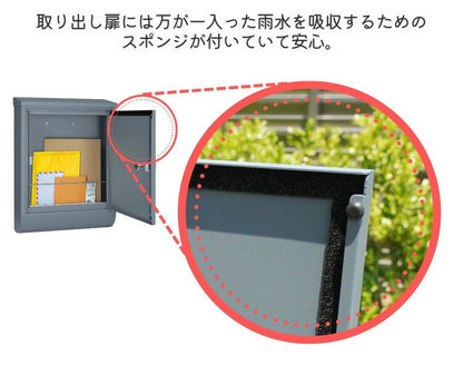 郵便ポスト テラII 上入れ 前出し 右開き/ 左開き/ 壁付け 郵便受け 鍵付き 日本製 ダイヤル錠 おしゃれ 北欧 壁付けポスト メールボックス 家庭用 一戸建て用 壁掛け(代引不可)