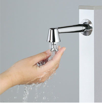 プレーンフォーセット ハイジーン シルバー 日本製 屋内 屋外 水道 蛇口 シンプル おしゃれ 青銅 黄銅 新生活(代引不可)