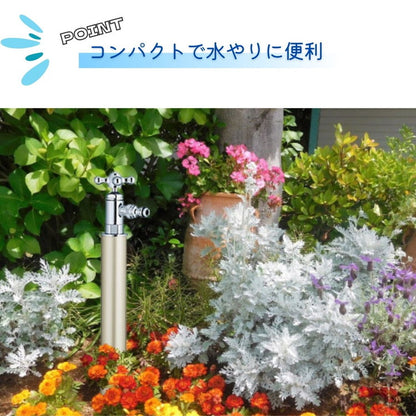 水栓柱 立水栓 フィーノスタンドII ミニ 水受け別売 蛇口付属 ユニソン 一口水栓柱 外 水道 おしゃれ シンプル 庭 玄関 水回り エクステリア おしゃれ ガーデニング(代引不可)