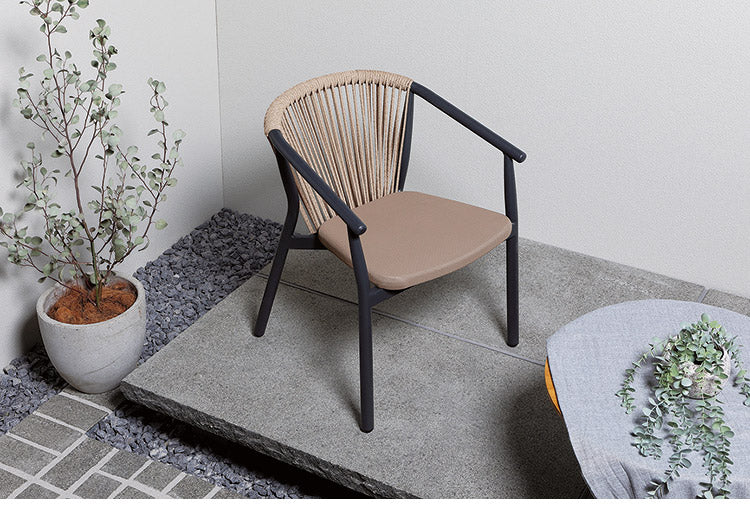 タパス サラゴサアームチェア サビア 日本製 PVC おしゃれ 北欧 ガーデンチェア シンプル モダン ヴィンテージ 屋外 屋内(代引不可)