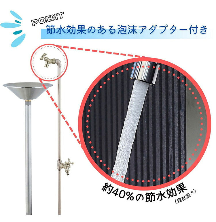 ガーデンシンク バル 左右仕様 蛇口2個セット ステンレス キッチン 日本製 おしゃれ キャンプ バーベキュー 屋外用 レジャー コンパクト 水回り用品 DIY ガーデン ガーデニング(代引不可)