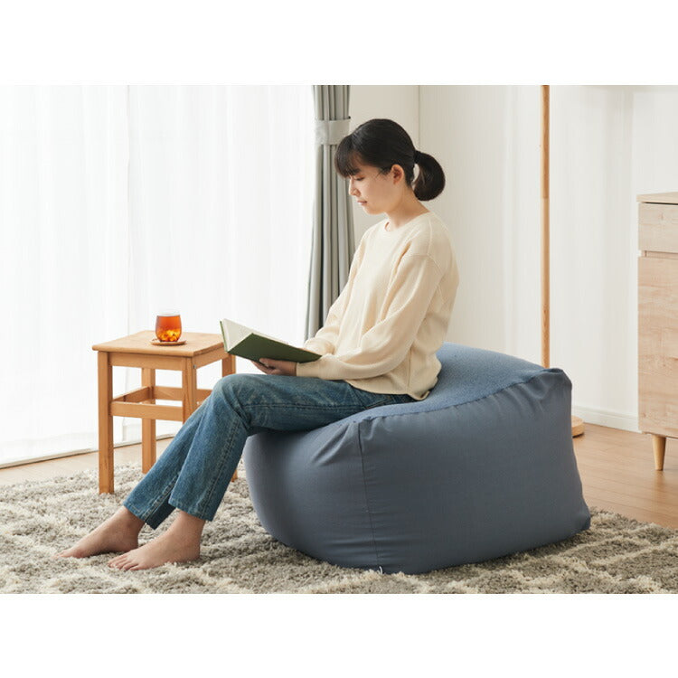 ビーズクッションカバー キャンバス生地 58×58×35cm Mサイズ omochi SQUARE カバー 布団収納袋 万能袋 クッションカバー 1人 カバーリング 洗える ウォッシャブル