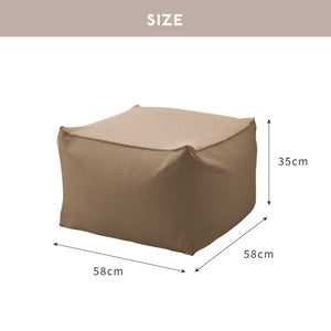 ビーズクッションカバー キャンバス生地 58×58×35cm Mサイズ omochi SQUARE カバー 布団収納袋 万能袋 クッションカバー 1人 カバーリング 洗える ウォッシャブル