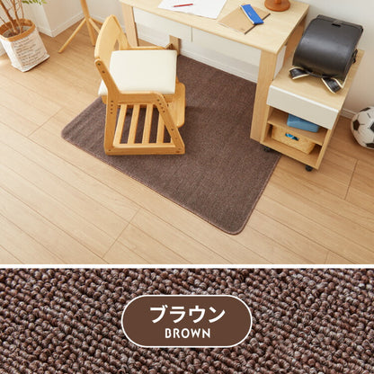 デスクカーペット 130×110 ラグ パイル調 保護マット デスクマット チェアマット カーペット 女の子 男の子 勉強机 マット 子供用ラグ 小さいラグ 小さめ フロアマット キッズ