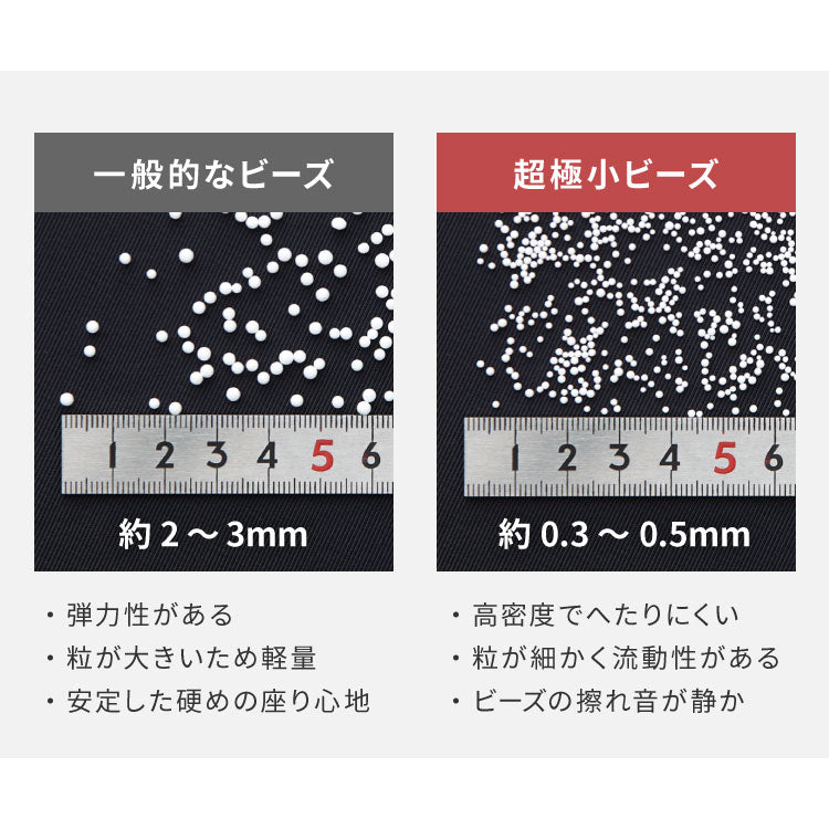 ビーズクッション本体 50×50×35cm ヌードタイプ Sサイズ 極小ビーズ へたりにくい 低VOC 大きい 北欧 マイクロビーズクッション 中身 ソファ フロアソファ