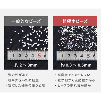 ビーズクッション本体 50×50×35cm ヌードタイプ Sサイズ 極小ビーズ へたりにくい 低VOC 大きい 北欧 マイクロビーズクッション 中身 ソファ フロアソファ